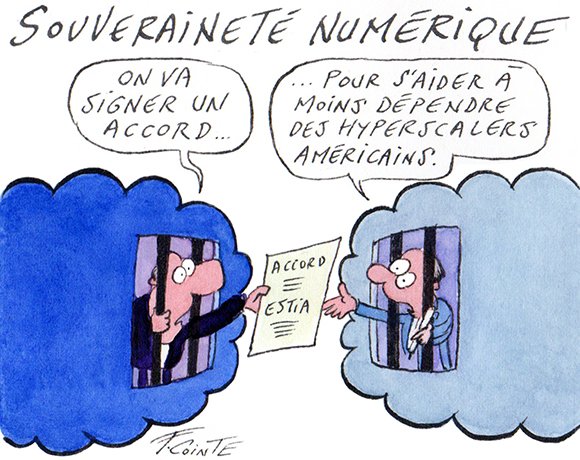 Dessin: Alliance de douze acteurs IT pour la souveraineté numérique de l’Europe